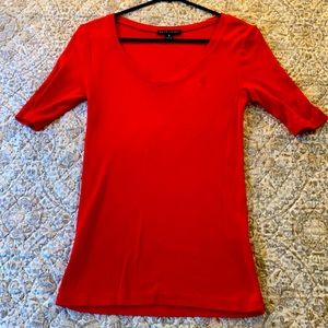 Red Ralph Lauren 3/4 sleeve top